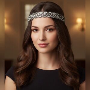 🆕 Pink Pewter “Crystal”- Hair Jewelry Headband